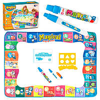 Килимок для малювання водою з трафаретом (120×90см) / Розвиваючий килимок / Розвиваючий аквакилимок