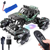 Машинка-всюдихід на радіокеруванні, з підсвічуванням, від USB, Чорна / Радіокерований джип / Машинка на пульті