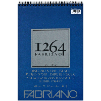 Альбом для рисунку на спіралі 1264 А3 (29,7х42 см) 200г/м2 40л чорний папір Fabriano