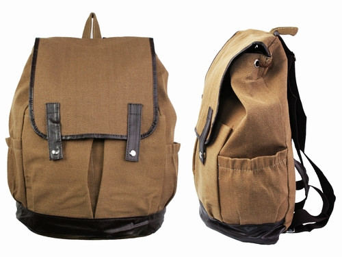 Стильний рюкзак коричневий, фото 1