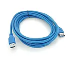 Кабельний подовжувач Voltronic 00326 USB 3.0 A (тато)  -  USB 3.0 A (мама) 3m Blue, фото 2