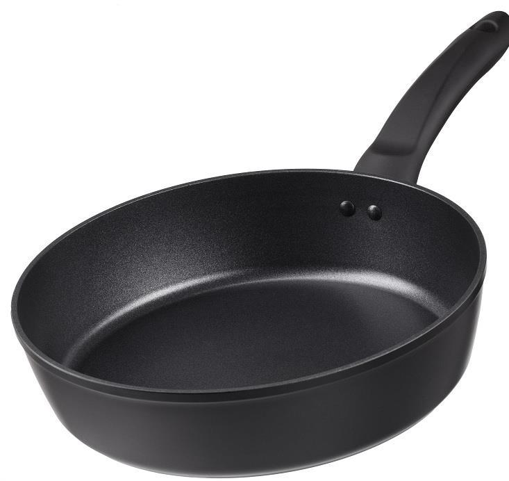 Сковорода глибока Ardesto Gemini Gourmet Bolzano, 26см, алюміній, чорний, AR1926GDP
