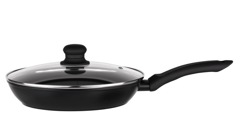 Сковорода з кришкою Ardesto Gemini Gourmet Aosta, 24см, алюміній, чорний, AR1924GMP