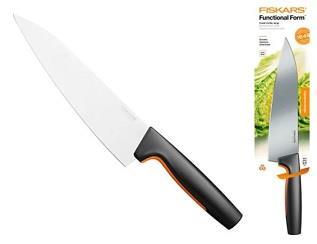 Кухонний ніж кухарський Fiskars Functional Form, великий, 19.9см, нержавіюча сталь, пластик, чорний, 1057534