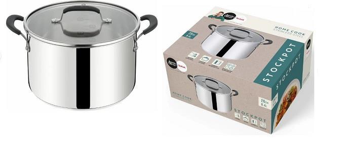 Каструля Tefal Jamie Oliver Home Cook, 8.4л, з кришкою, нержавіюча сталь, силікон, E3186375