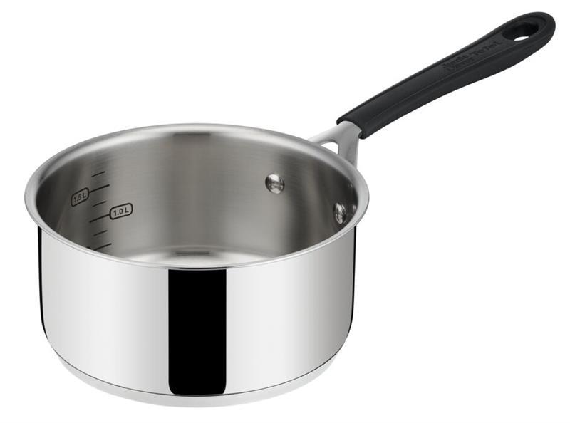 Ківш з кришкою Tefal Jamie Oliver Home Cook, 18см, 2.2л, нержавіюча сталь, силікон, скло, E3182375