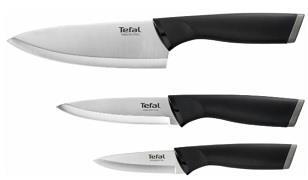 Набір ножів Tefal Comfort, 3шт, нержавіюча сталь, пластик, чорний, K221S375