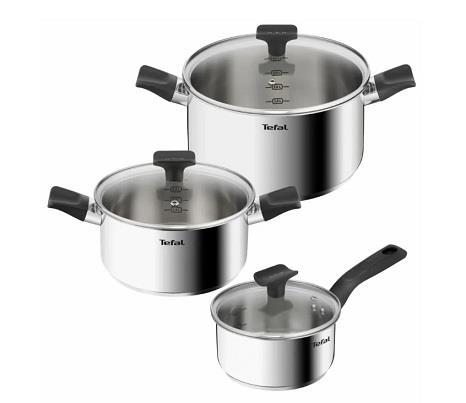 Набір посуду Tefal Delicious, 6предметів, нержавіюча сталь, бакеліт, скло, B925S655