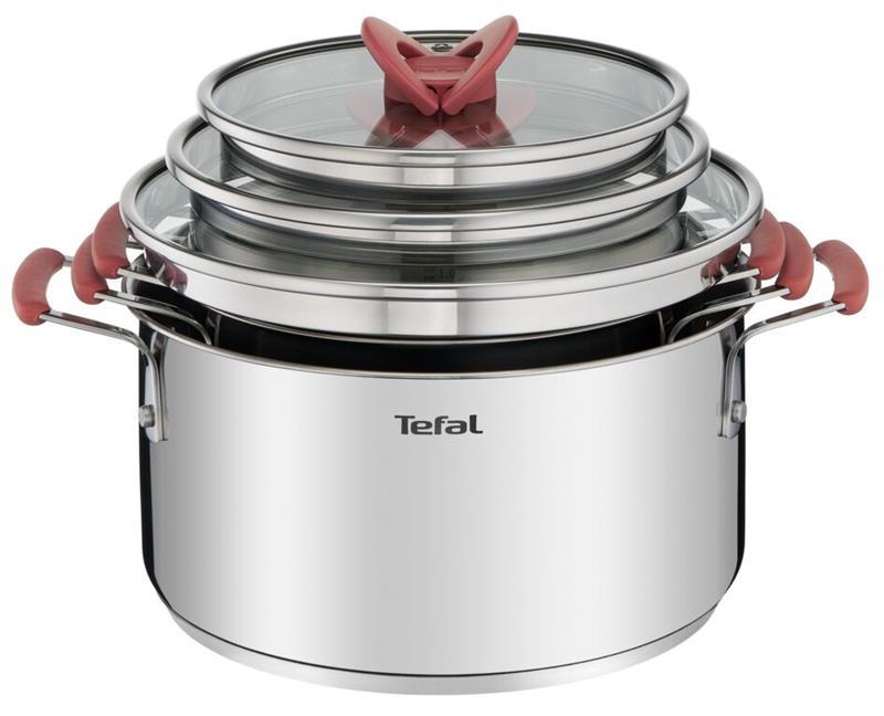 Набір посуду Tefal Opti Space, 6предметів, нержавіюча сталь, силікон, скло, G720S674