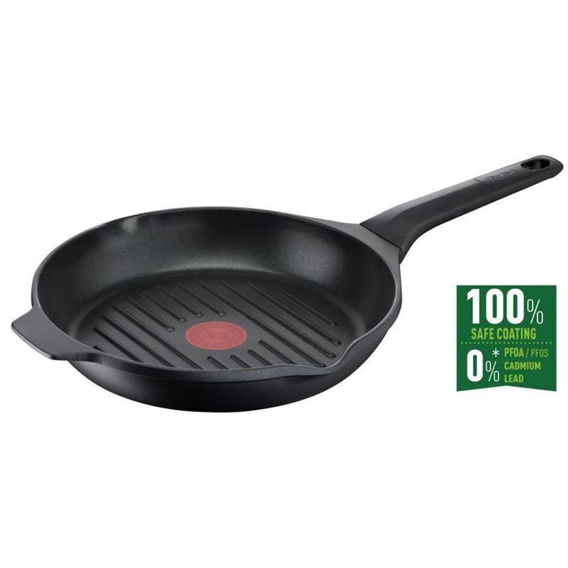 Сковорода гриль Tefal DELICIO, 26см, алюміній, бакеліт, чорний, E2324074