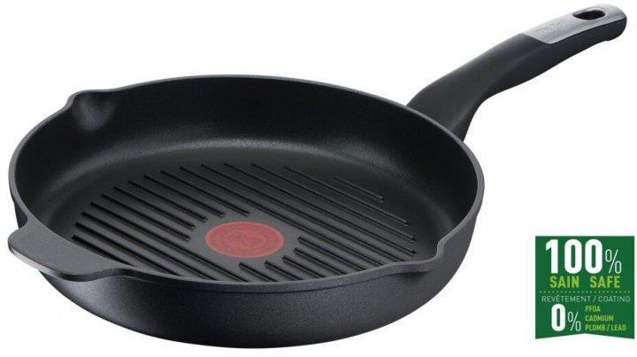 Сковорода гриль Tefal Unlimited, 26см, алюміній, чорний, E2294074