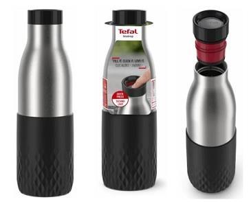Термопляшка Tefal Bludrop soft touch, 500мл, нержавіюча сталь, графітовий, N3110510