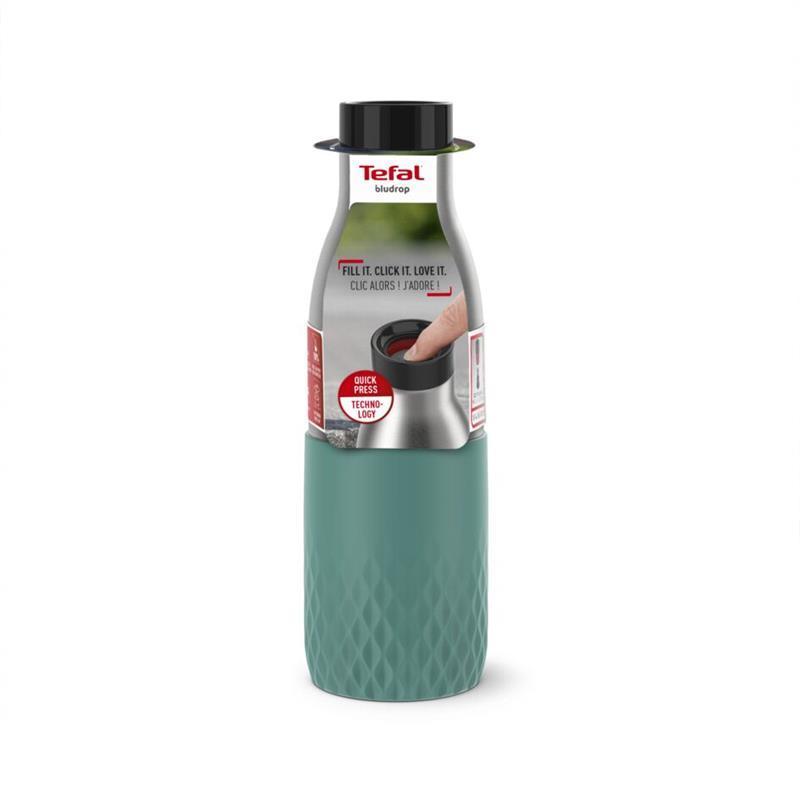 Термопляшка Tefal Bludrop, 500мл, нержавіюча сталь, пластик, зелений, N3110610