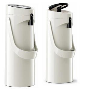 Термос Tefal Ponza Pump, 1.9л, пластик, скло, білий, K3140214