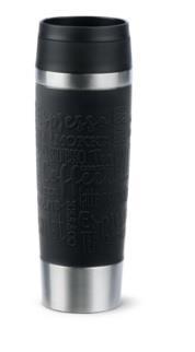 Термочашка Tefal Travel Mug Classic, 500мл, нержавіюча сталь, чорний, N2022010
