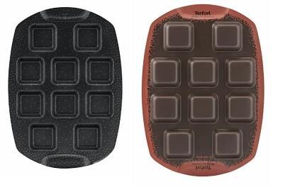 Деко Tefal PerfectBake, 10 форм, квадратний, 21х29см, алюміній, коричневий, J5734502