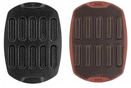 Деко Tefal PerfectBake, 10 форм, прямокутний 21х29см, алюміній, коричневий, J5734302