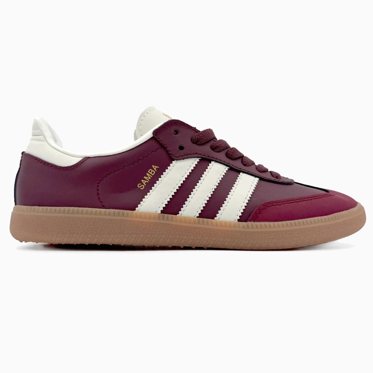 Кросівки чоловічі бордові Adidas  Samba OG 'Maroon' (17678), фото 1