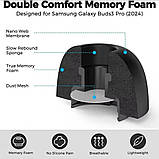 Пінні амбушури Samsung Galaxy Buds 3 Pro Buds3 Pro SM-R630 розмір M середні чорні з ефектом пам'яті, фото 3