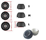 Пінні амбушури Samsung Galaxy Buds 3 Pro Buds3 Pro SM-R630 розмір M середні чорні з ефектом пам'яті, фото 10