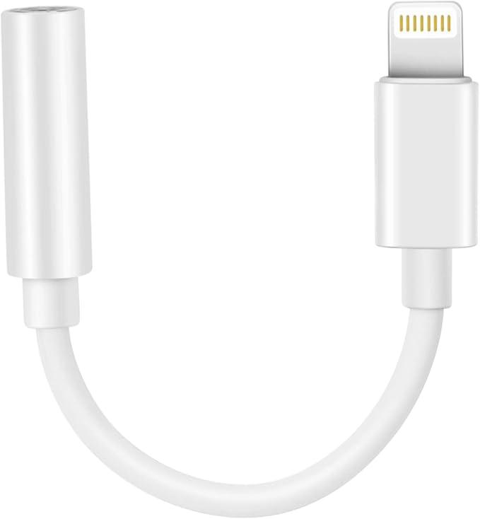 Перехідник Lightning на роз'єм для навушників 3,5 мм для iPhone з роз'ємом Aux