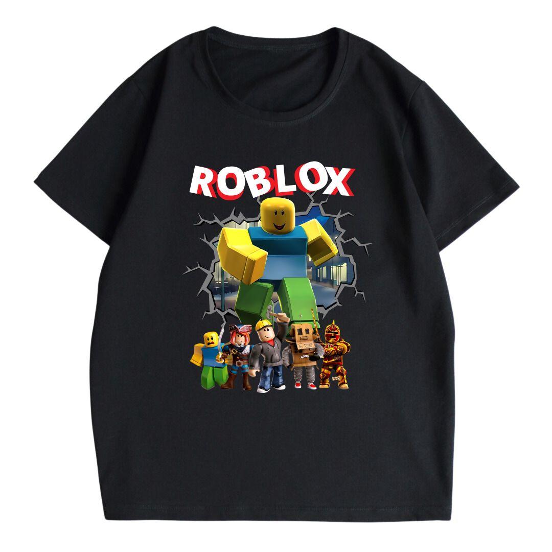 Дитяча чорна футболка з принтом Roblox Роблокс