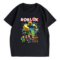 Дитяча чорна футболка з принтом Roblox Роблокс