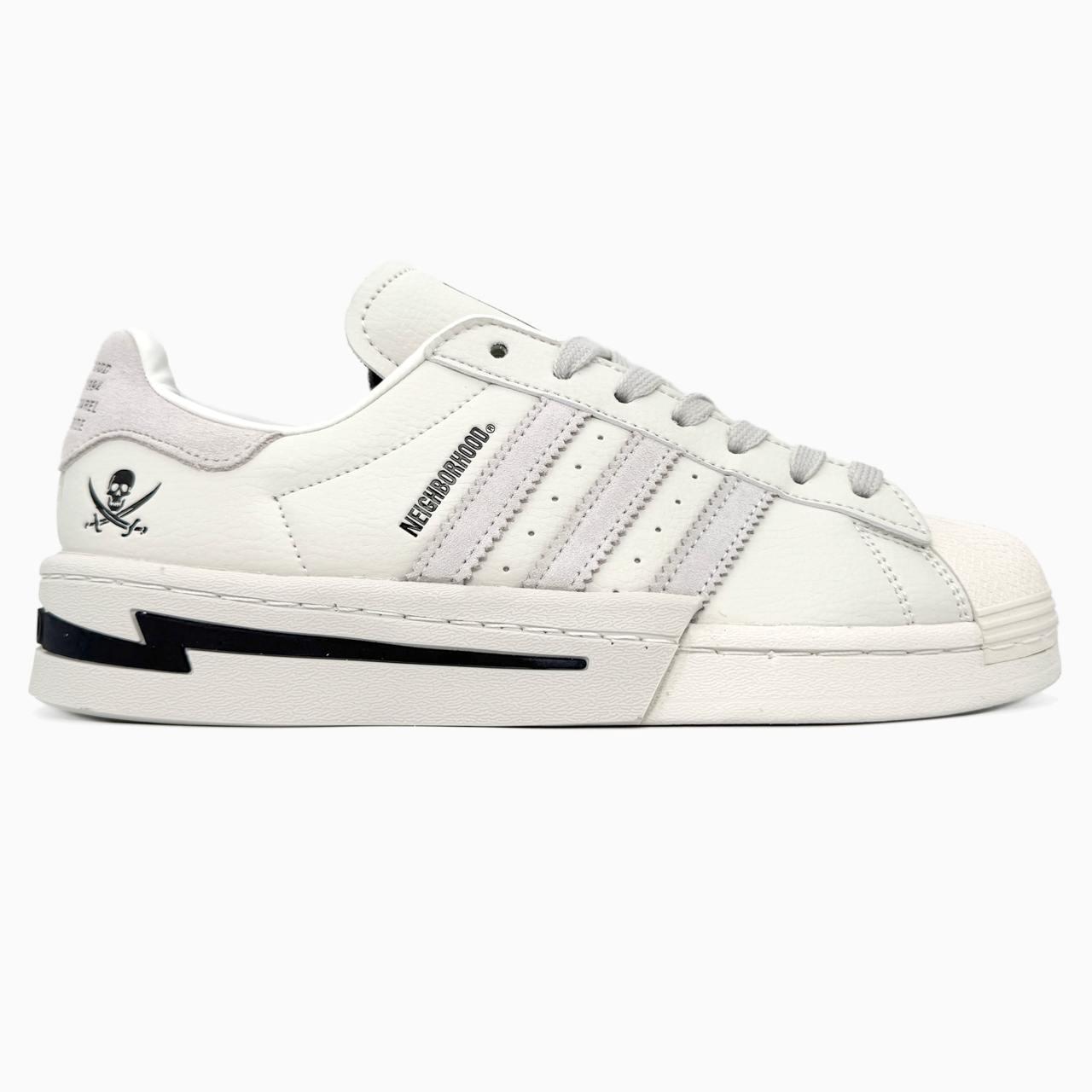 Кросівки чоловічі білі Adidas Superstar x Neighborhood White Black (18671), фото 1