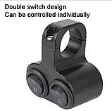 Пульт керма мотоцикла з алюмінієвого сплаву з подвійним окремим перемикачем на 2 положення, фото 4