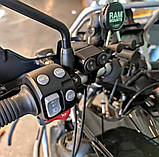 Пульт керма мотоцикла з алюмінієвого сплаву з подвійним окремим перемикачем на 2 положення, фото 6