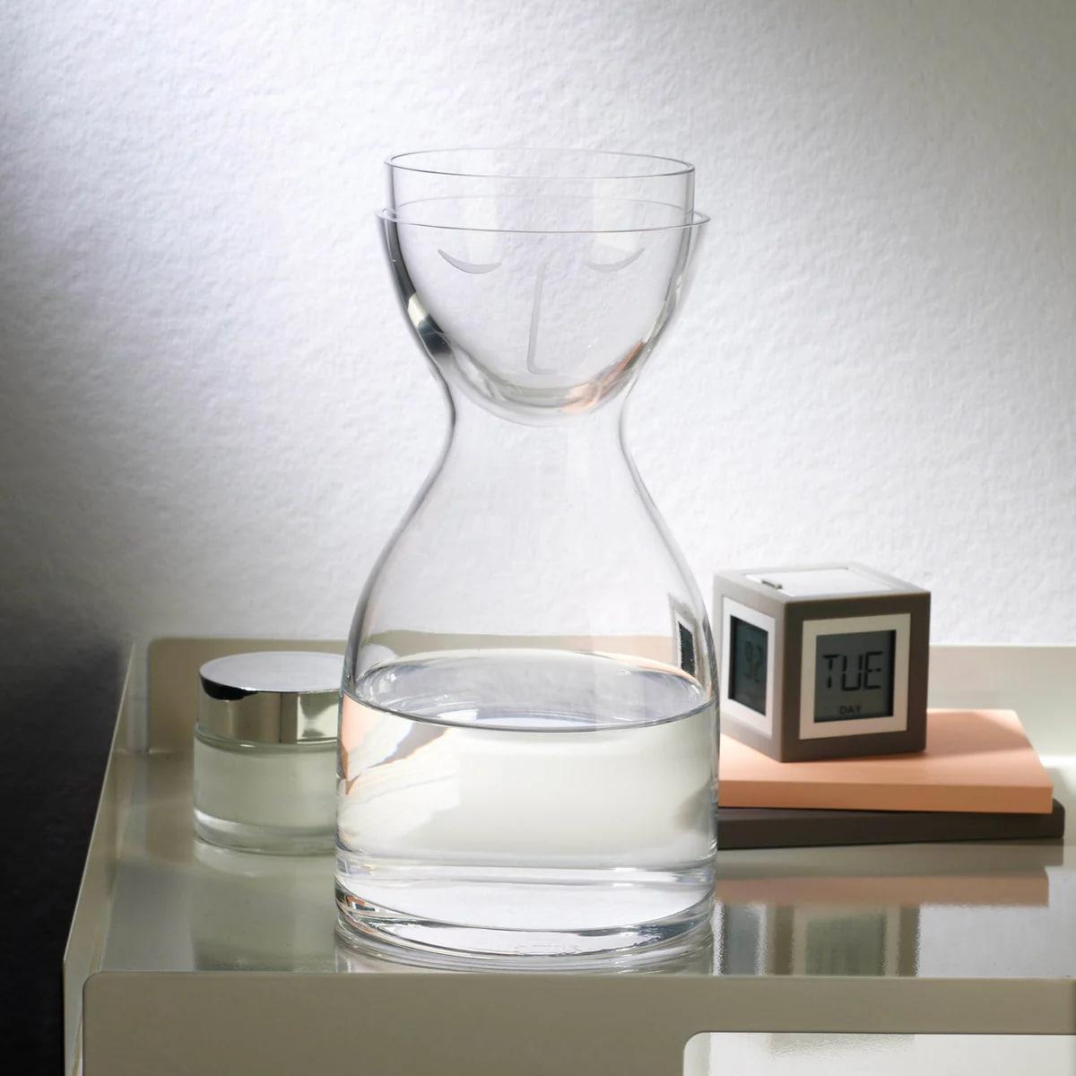 Графин для води зі склянкою Mr&Mrs 850 мл Nude Glass