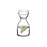 Графин для води зі склянкою Mr&Mrs 850 мл Nude Glass, фото 4
