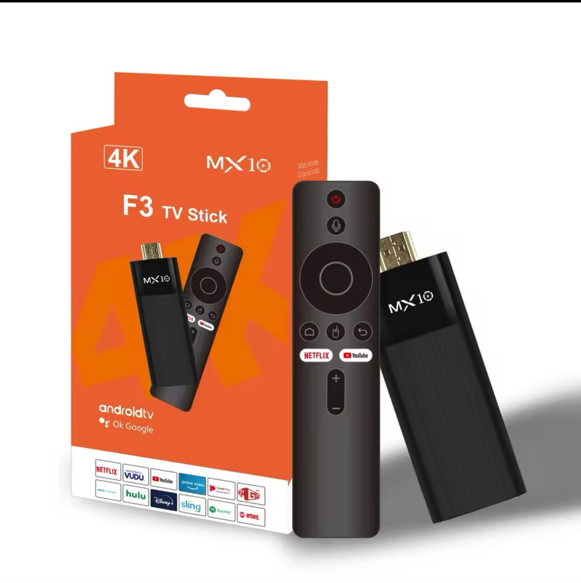 Смарт ТБ-приставка Android SmartTV Box MX10 F3 Android 13.0 TV Stick 4K WiFi6 2.4/5G/2GB 16GB, фото 1