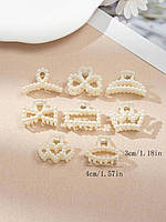 Шпилька для волосся із синтетичних перлів. "White Pearl", набор 6 штук. 4 см.