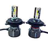 LED лампи H4 12-24V 50W 7600Lm 6000K (комплект 2 шт) – ближнє та дальнє світло, фото 4