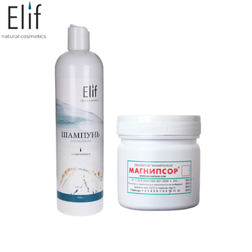 Магніпсор і шампунь 500 мл з нафталаном. Дерматологічний набір №9