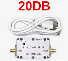 Малошумний підсилювач 20dB 10 МГц - 6000 МГц МШП LNA Low Noise Amplifier