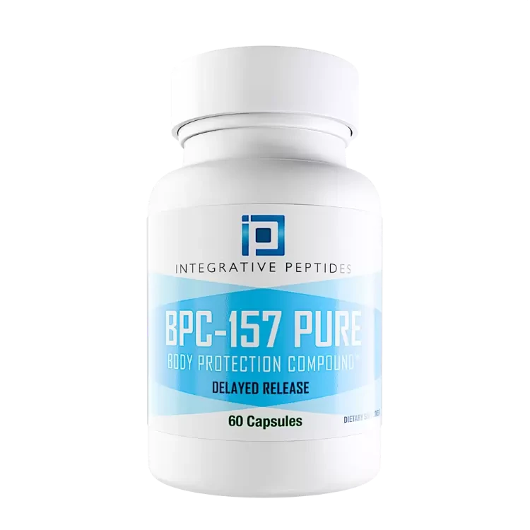 BPC-157 PURE Delayed Release (60 caps), Пептиди для постійної підтримки ЖКТ, 60 капс., MFD 02/06/2025 + 2 роки