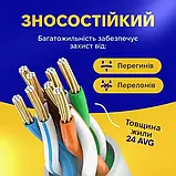Інтернет-кабель 20 метрів PoE + DC 5-50 м Cat5e CCA для IP-камери відеоспостереження NVR, зовнішній шнур живлення., фото 9