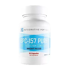 BPC-157 PURE Immediate Release (30 caps), Пептиди для негайної підтримки ЖКТ, 30 капс., MFD 10/07/2025 + 2 роки