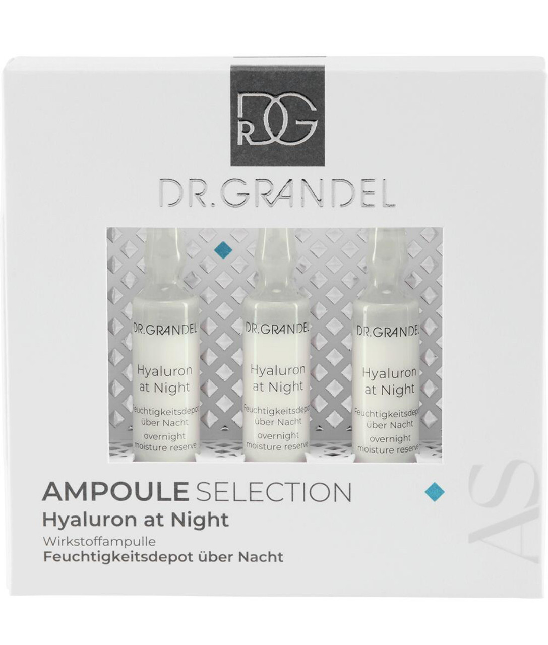 Ампули для інтенсивного догляду за шкірою вночі Dr. Grandel Hyaluron At Night, 3 х 3 мл