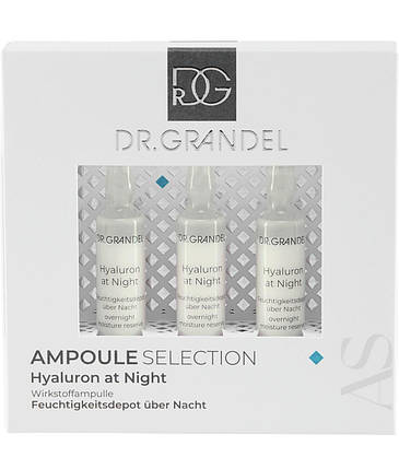 Ампули для інтенсивного догляду за шкірою вночі Dr. Grandel Hyaluron At Night, 3 х 3 мл, фото 1