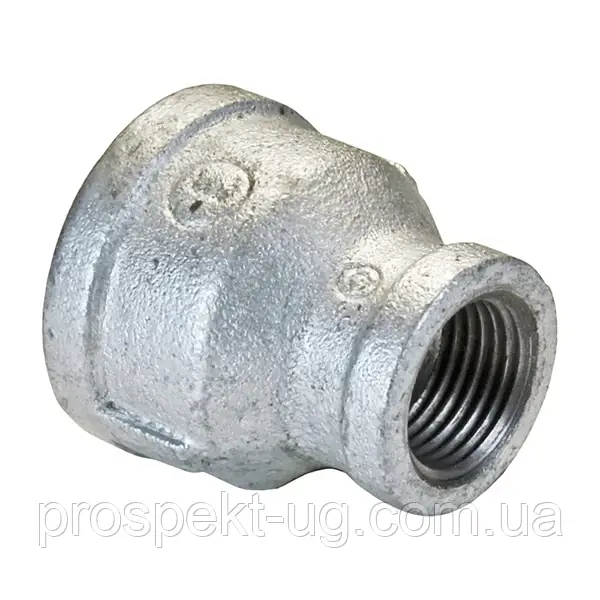 Муфта Ду20х15 (3/4"х1/2") чавунна оцинкована перехідна В-В
