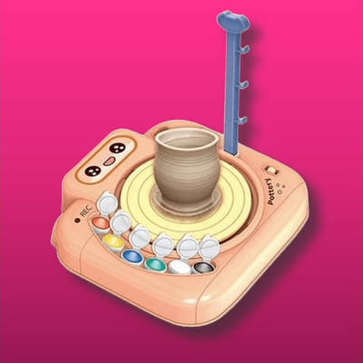 Дитяча гончарна машина навчальний набір для розвитку творчості електричний круг глина інструменти фарби