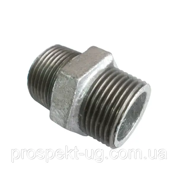 Ніпель Ду65х65 (2 1/2"х2 1/2") чавунний оцинкований різьбовий З-З