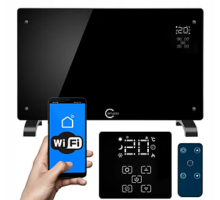 Конвекторний обігрівач 2в1 Carruzzo 2в1 Q20F1 2500W Wi-Fi SMART Black