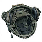 Шолом тактичний Fast TEAM WENDY Helmet NIJ IIIA + Навушники Walkers Razor Slim з чебурашкою + ліхтарик + кавер, фото 4
