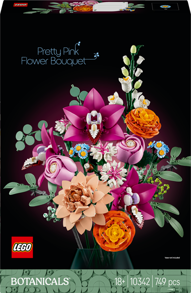 Конструктор LEGO Botanicals Милий рожевий букет квітів 749 деталей (10342)
