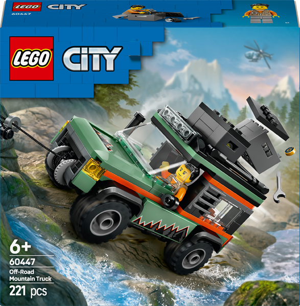 Конструктор LEGO City Позашляхова гірська вантажівка 4x4, 221 деталь (60447)