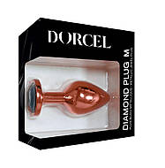Металева анальна пробка з прикрасою у вигляді кристала Dorcel - Diamond Plug M, фото 2